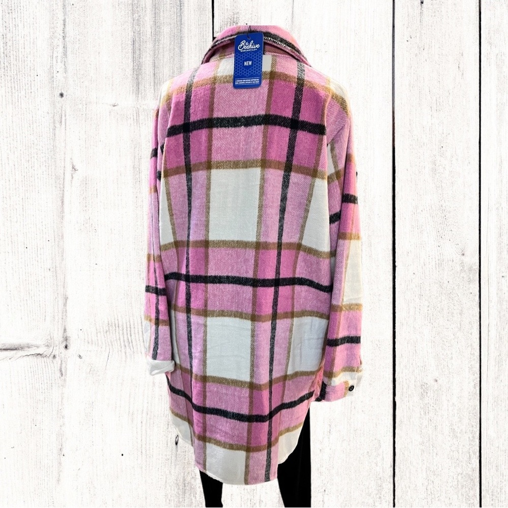 NWT Fuzzy Flannel Plaid Shaket - Multiple Sizes - Picture 3 of 7